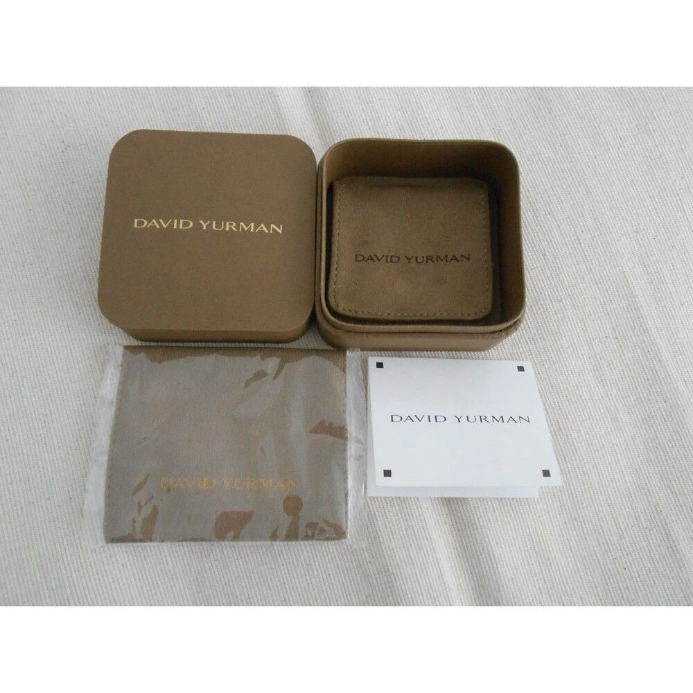 David Yurman Empty Jewelry Small Brown Pouch/ Box/Card/ Cleaning cloth NQT